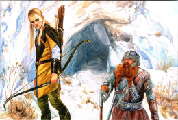 6-6-2024 (24) Finland (posted To Australia In 2024) Legolas And Gimli - The Lord Of The Rings Illustration - Andere & Zonder Classificatie