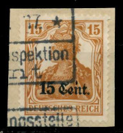 BES 1WK ETAPPE WEST Nr 5 Gestempelt Briefstück X7795FE - Occupation 1914-18