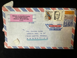 C) 1993. UNITED STATES. AIR MAIL ENVELOPE SHIPPED ARGENTINA. MULTIPLE BIRD STAMPS, HARRY S.TRUMAN. XF - Sonstige & Ohne Zuordnung