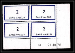 110003 Cours D'instruction Fictif F N°215 24/10/1978 Coin Daté TB Neuf ** MNH France Fictifs - 1970-1979