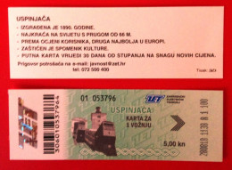 Zagreb, Croatia- One Used Ticket Of The Local Cogwheel Caleway.issued 20.8.2018 - Europe