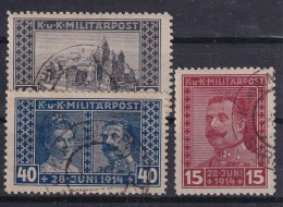 BOSNIA-HERCEGOVINA 1917 - Canceled - ANK 121B-123B - Bosnië En Herzegovina