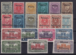 AUSTRIA 1921 - MNH - ANK 321-339 - Unused Stamps