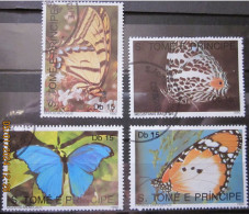 SAO TOME AND PRINCIPE. ~ 02/11/1990. ~ BUTTERFLIES.  ~ VFU #03707 - Sao Tome Et Principe