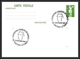 406 Charles De Gaulle Entier Postal (Stamped Stationery) N°2627 Marianne Du Bicentenaire FONTENAY 1990 - Standaardpostkaarten En TSC (Voor 1995)