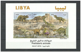 2013- Libya- Libye- Prehistoric Animals - Animaux Préhistoriques -Minisheet MNH** - Prehistorics