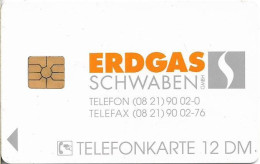 Germany - Erdgas Schwaben - O 2459 - 11.1994, 12DM, 1.000ex, Used - O-Series : Séries Client