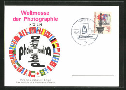 AK Köln, Weltmesse Der Photographie Photokina 1968, Internationale Flaggen  - Expositions