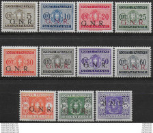 1943 Repubblica Sociale Segnatasse Brescia I MNH Sassone N. 47I/57I - Other & Unclassified