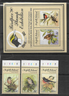 BIRDS NORFOLK ISLAND Yv# 483/5 + Bl.13 MNH Complete Set VF - Konvolute & Serien