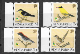 BIRDS SINGAPORE Yv# 615/618 MNH Complete Set VF - Collezioni & Lotti