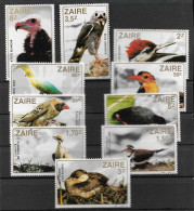 BIRDS ZAIRE Yv# 1110/9 MNH Complete Set - Verzamelingen, Voorwerpen & Reeksen