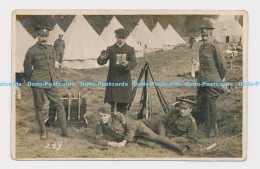 C013563 Army Soldiers And Tents In The Meadow. Postcard - World