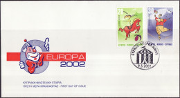 Chypre - Cyprus - Zypern FDC2 2002 Y&T N°998 à 999 - Michel N°990 à 991 - EUROPA - Brieven En Documenten