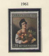 SAN MARINO 1960  CARAVAGGIO  SASS. 550  MLH  VF - Ungebraucht