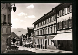 AK Murnau, Hauptstrasse Mit Geschäften Und Krottenkopf  - Sonstige & Ohne Zuordnung