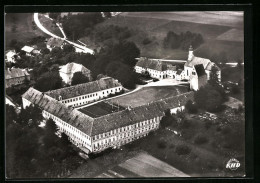 AK Wessobrunn B. Weilheim, Jugendkurheim Kloster Wessobrunn, Fliegeraufnahme  - Weilheim