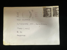 C) 1982. SPAIN. AIRMAIL ENVELOPE SENT ARGENTINA. DOUBLE STAMP OF JUAN CARLOS I. XF - Other & Unclassified