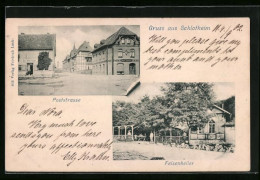 AK Schlotheim, Gasthaus Zum Felsenkeller Und Poststrasse  - Autres & Non Classés