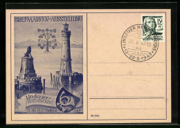 AK Lindau, Briefmarken-Ausstellung Zur Lindauer Herbstwoche 1947  - Timbres (représentations)