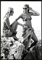 Fotografie Schlanke Blonde Modell's Posiern Im Badeanzug & Bikini, Grossformat 20 X 29cm  - Other & Unclassified