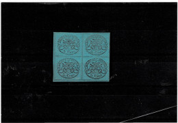 Antichi Stati Italiani ,PONTIFICIO ,5 C. Azzurro Chiaro(francobolli Non Ultimati) ,nuovo In Quartina ,qualita Splendida - Etats Pontificaux