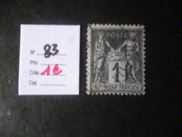 Timbre France Oblitéré N° 83  1877 - 1876-1898 Sage (Type II)