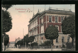 AK Frankenberg I. Sa., Strassenansicht Der Realschule  - Frankenberg