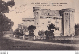 A11-33) LAMARQUE (MEDOC) LE CHATEAU (VUE D'ENSEMBLE) - FORTERESSE DE L' EPOQUE FEODALE - TOUR DU XII° SIECLE - (2 SCANS) - Autres & Non Classés