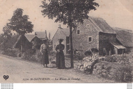 A10-15) SAINT SATURNIN (CANTAL) LA ROUTE DE CONDAT - ( ANIMEE - HABITANTS - 2 SCANS ) - Autres & Non Classés