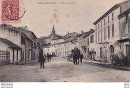 A9-11) CASTELNAUDARY - LA RUE DU BASSIN - ( ANIMEE - HABITANTS - ATTELAGE CHEVAL - OBLITERATION DE 1907 )  - Castelnaudary