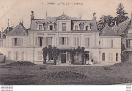 A7-77) COMBS LA VILLE - CHATEAU - PUBLICITE CHOCOLAT LOUIT - ( ANIMEE - HABITANTS - 2 SCANS ) - Combs La Ville