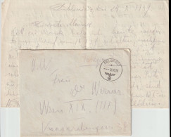 German Feldpost WW2 From Lubliniec, Poland - 6. Batterie Artillerie-Regiment 96 Posted 26.10.1939 W/letter. Postal Weigh - Militaria