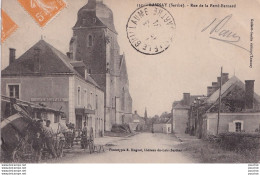  B11-72) LAMNAY (SARTHE) RUE DE LA FERTE BERNARD - ( ANIMEE - HABITANTS - CAFE BOUFFARD - 2 SCANS ) - Sonstige & Ohne Zuordnung