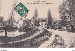 B18-46) BRETENOUX (LOT)  LE PONT SUSPENDU -  ( ANIMEE -  HABITANTS ) - Bretenoux