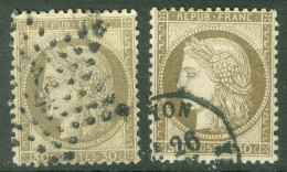 France  Yv 56 Et 56a Ob TB Dont Etoile 4  - 1871-1875 Cérès