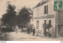 D12-46) LAUZES (LOT) AVENUE DE CAHORS  - (ANIMEE - PERSONNAGES - HOTEL ET CAFE PIGANIOL) - Other & Unclassified