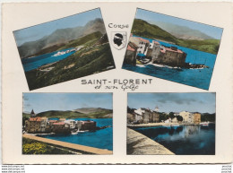 D3-20) SAINT FLORENT ET SON  GOLFE (CORSE) BLASON DE L'ARTISTE HERALDISTE ROBERT LOUIS - 4 VUES DIVERSES - (2 SCANS) - Sonstige & Ohne Zuordnung