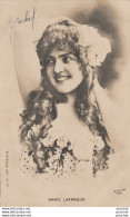 E26- ARTISTE FEMME - FRAU - LADY - MARIE LAFARGUE - PAR REUTLINGER , PARIS - (OBLITERATION DE 1902 - 2 SCANS) - Entertainers