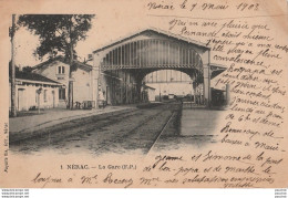 E1- 47) NERAC - LA GARE  - (2 SCANS) - Nerac