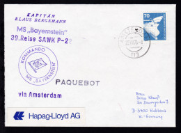 L1 PAQUEBOT + OSt. Amsterdam  25.VIII.78 + Cachet MS Bayernstein Auf Brief - Autres & Non Classés