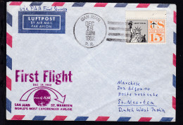 PANAM-Erstflugbrief San Juan-St. Maarten DEC 18 1962 - Autres & Non Classés