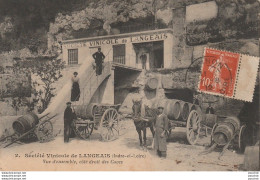 F2- 37) LANGEAIS (INDRE ET LOIRE) LA SOCIETE VINICOLE - VUE D'ENSEMBLE , COTE DROIT DES CUVES - (TRES ANIMEE) - Langeais