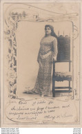 F1- ARTISTE FEMME - FRAU - LADY -  BREVAL - PAR REUTLINGER , PARIS  - (OBLITERATION DE 1901 - 2 SCANS) - Artistes