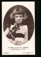 AK I. H. Prinzessin Caroline Mathilde Von Sachsen-Coburg-Gotha  - Familles Royales