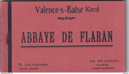 32) VALENCE SUR BAISE (GERS) ABBAYE DE FLARAN - CARNET COMPLET DE 15 CPA - EDIT. Mme LAURENS - ( 3 SCANS) - Other & Unclassified