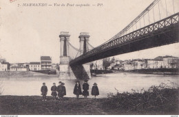 E16-47) MARMANDE - VUE DU PONT  SUSPENDU - ANIMEE - PERSONNAGES - ENFANTS -  ECOLIERS - ( 2 SCANS ) - Marmande