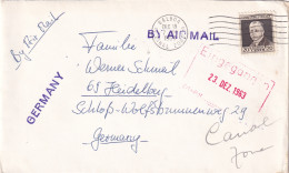 Air Mail Balboa Canal Zone 1963 To Heidelberg, Sender MS Karpfangen - Panama