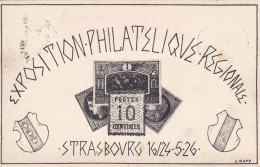 Post Card 1926, Strassbourg Exposition Philatelique - Andere & Zonder Classificatie