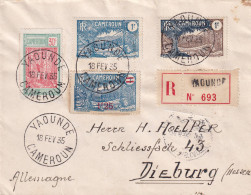 Registered Cover Yaounde To Dieburg/Germany 1935 - Camerún (1960-...)